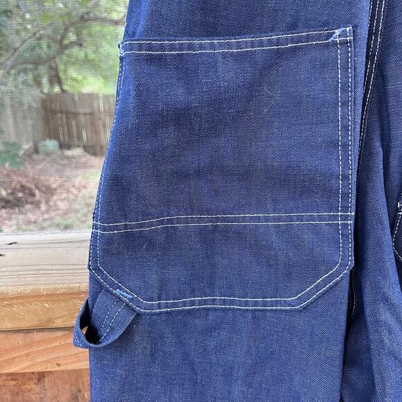 Sears Tradewear Women's Vintage Dark Wash Denim Overalls Size S/M - Picture 7 of 9